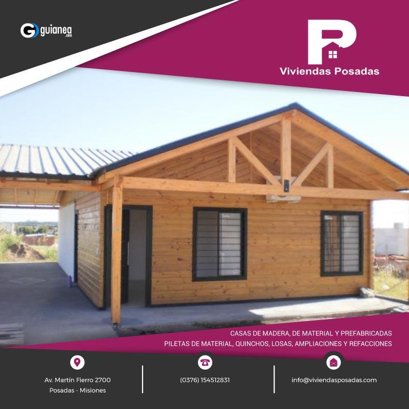Viviendas Posadas - Casas de madera, prefabricadas y cabañas - Misiones